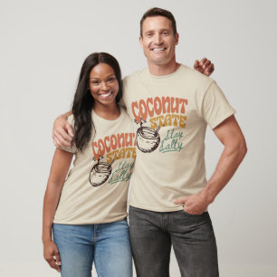 Retro Kokosnuss Staat Bleib Salzig T-Shirt