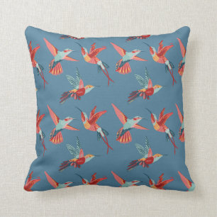 Retro Kolibri-Muster Kissen