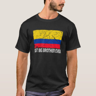 Retro Kolumbien Flag Bester großer Bruder je Vater T-Shirt