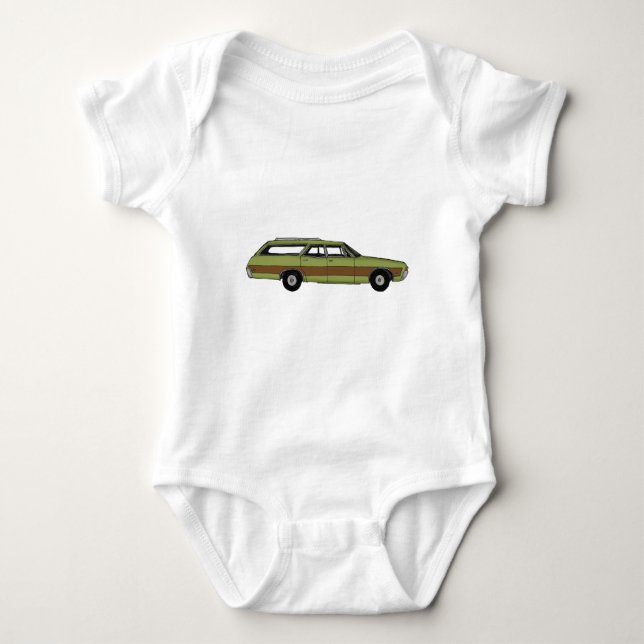 Retro Kombiwagen Baby Strampler (Vorderseite)