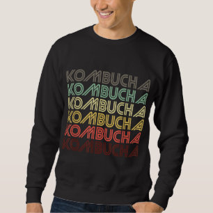 Retro Kombucha Vintag Hippie Healthy Drink Supplem Sweatshirt