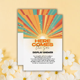 Retro kommt hier die Son Baby Dusche Begleitkarte