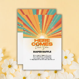 Retro kommt hier die Son Baby Dusche Begleitkarte