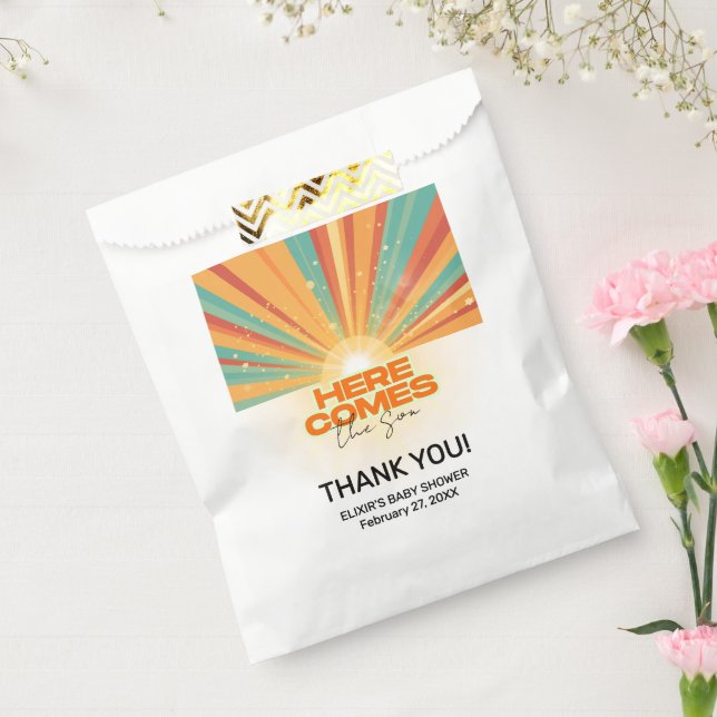 Retro kommt hier die Son Baby Dusche Geschenktütchen (Versiegelt)