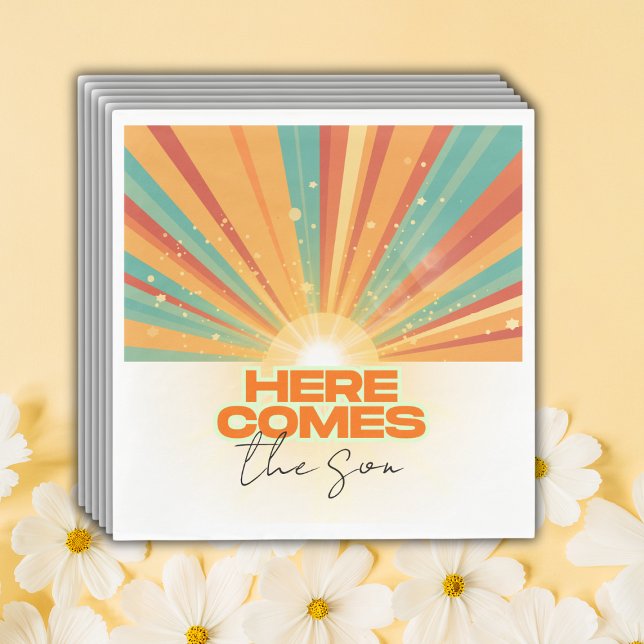 Retro kommt hier die Son Baby Dusche Serviette (Von Creator hochgeladen)