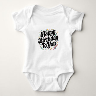 Retro-Konfetti-Geburtstag Baby Strampler