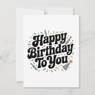 Retro-Konfetti-Geburtstag Einladung