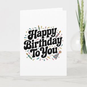Retro-Konfetti-Geburtstag Karte