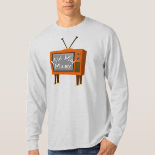 Retro-Konsole-TV-Langarm-T-Shirt mit Hasenohren T-Shirt