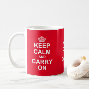 Retro-"Kopf hoch und durchhalten"-Nachricht, Kaffeetasse