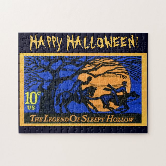 Retro Kopfjäger-Stempel Puzzle (Horizontal)