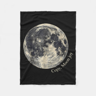 Retro-Kopie Mond Freude Lustig Lunar Zitat Weltrau Fleecedecke