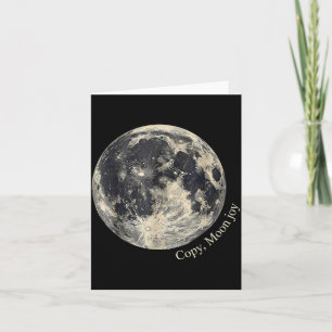 Retro-Kopie Mond Freude Lustig Lunar Zitat Weltrau Karte