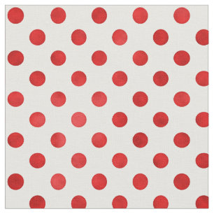 Retro Korallenrot-Polka-Punktmuster Stoff