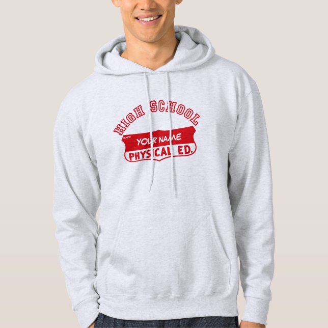 Retro körperlicher Ed Hoodie (Vorderseite)