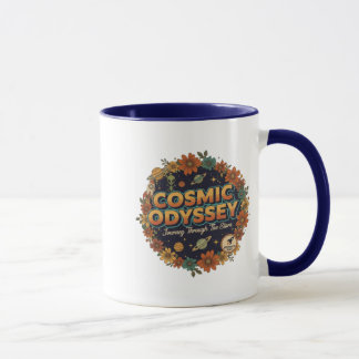 Retro Kosmische Odyssee Ästhetik Floral - Vintage Tasse