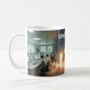 Retro Kosmische Reise jenseits des Sternenbechers Kaffeetasse
