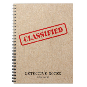 Retro Kraft True Crime Fallprotokoll Notizblock