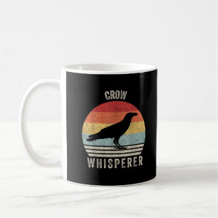 Retro Krähenflüsterer Lustig Vogelliebhaber Krähe Kaffeetasse