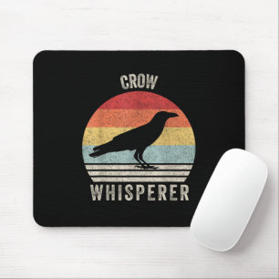 Retro Krähenflüsterer Lustig Vogelliebhaber Krähe Mousepad