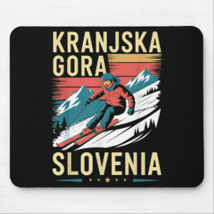 Retro Kranjska Gora Slovenien Ski Resort, Fun Alpi Mousepad