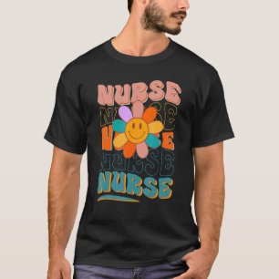 Retro KRANKENSCHWESTER Daisy Bunte Daisy-Blume Cut T-Shirt
