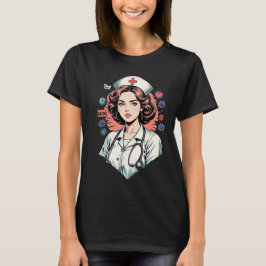 Retro-Krankenschwester einheitliches Design T-Shirt