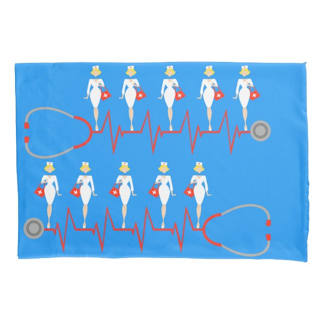 Retro Krankenschwester-Kissenbezug Kissenbezug (Vorderseite)