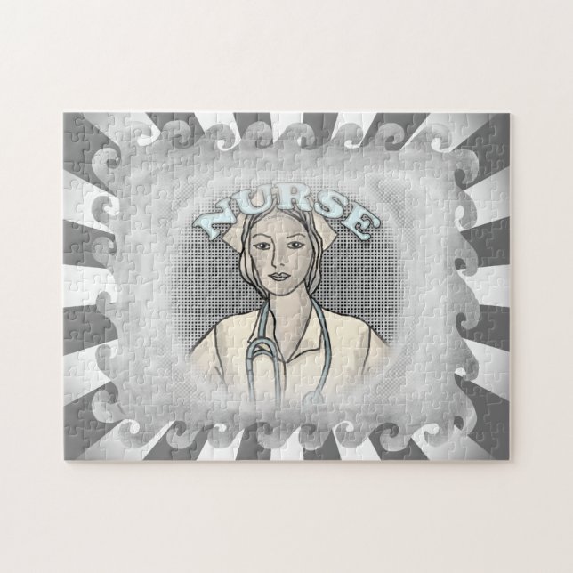 Retro-Krankenschwester Puzzle (Horizontal)