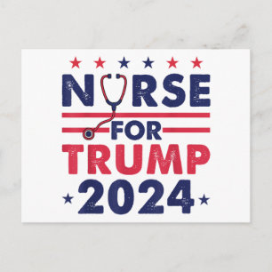 Retro-Krankenschwestern für Trump 2024 Amerika Ste Feiertagspostkarte