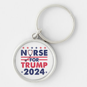 Retro-Krankenschwestern für Trump 2024 Amerika Ste Schlüsselanhänger