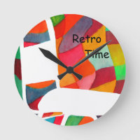 "Retro Krasse" Kunstgalerie Uhr