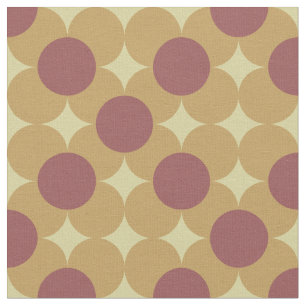 Retro-Kreis-Blumenmuster Stoff