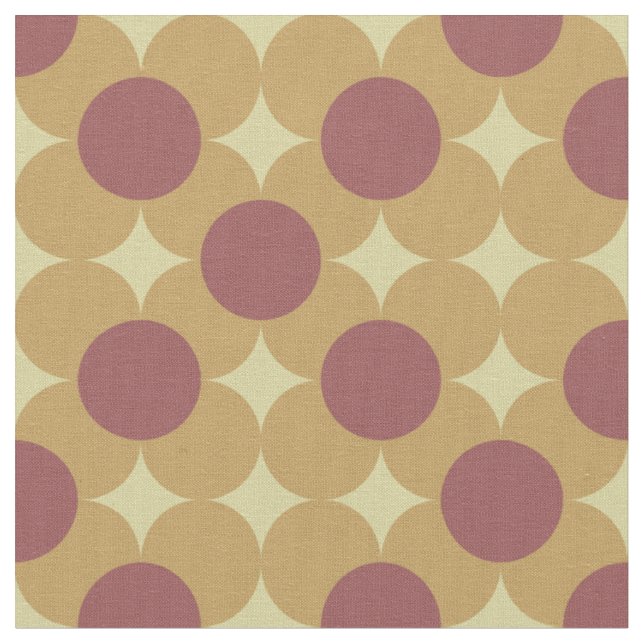 Retro-Kreis-Blumenmuster Stoff (Nahaufnahme)