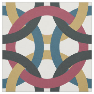 Retro-Kreis Knoten Druckgewebe Stoff