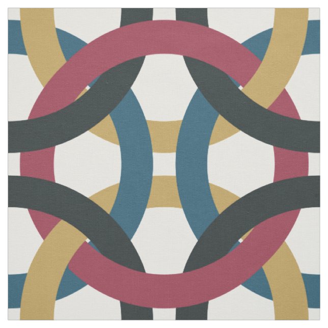 Retro-Kreis Knoten Druckgewebe Stoff (Muster)
