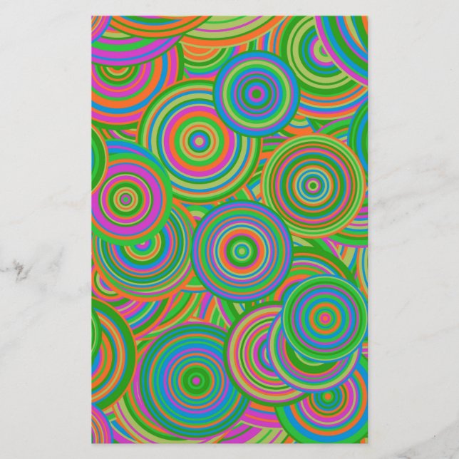 Retro-Kreise Briefpapier (Vorderseite)