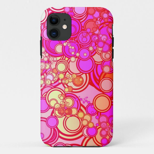 Retro Kreise Case-Mate iPhone Hülle (Rückseite)