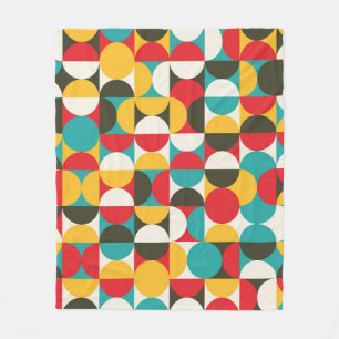 Retro-Kreise: Farbige Hipster-Muster. Fleecedecke