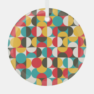Retro-Kreise: Farbige Hipster-Muster. Ornament Aus Glas