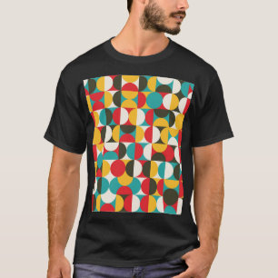Retro-Kreise: Farbige Hipster-Muster. T-Shirt