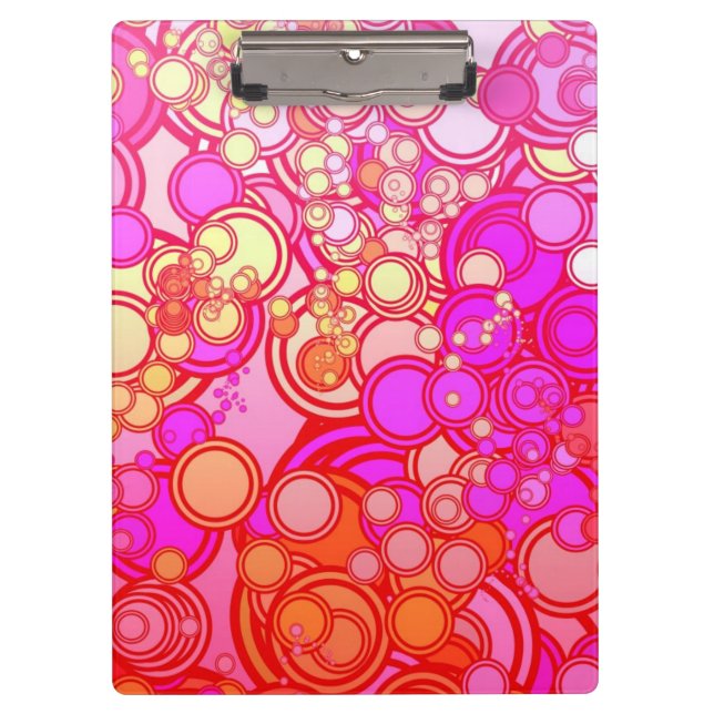 Retro Kreise Klemmbrett (Vorderseite)