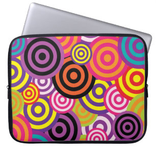 Retro-Kreise Laptopschutzhülle