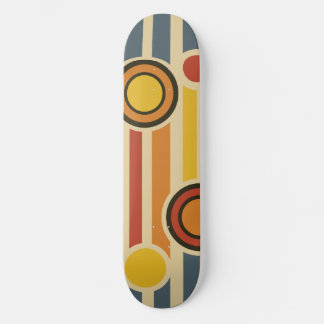 Retro Kreise & Linien Skateboard