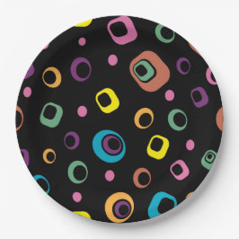 Retro-Kreise Pappteller