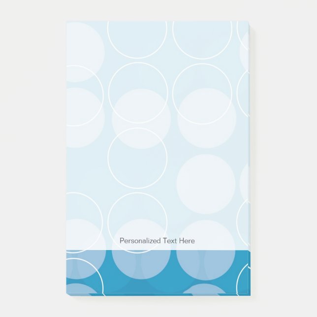 Retro Kreise Post-it Klebezettel (Vorderseite)