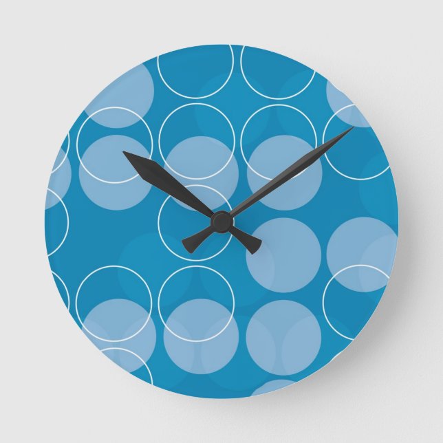 Retro Kreise Runde Wanduhr (Vorderseite)
