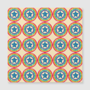 Retro-Kreise Sterne: Nahtlose Textur. Magnetkarte