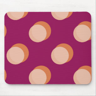 Retro-Kreise und Schatten Fettes Muster Lila Mousepad