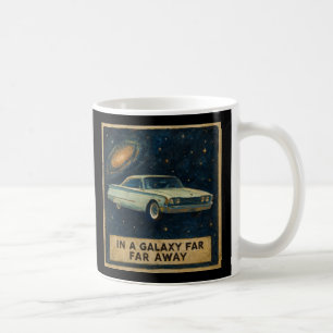 Retro-Kreuzer im tiefen Weltraum Kaffeetasse